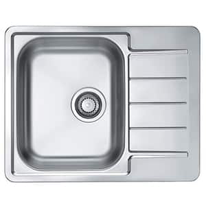 Chiuveta bucatarie ALVEUS Line 110 Satin, 1 cuva, picurator reversibil, inox, argintiu