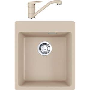 Pachet chiuveta FRANKE MRG 610-39, 1 cuva, compozit granit + baterie Novara Plus, negru