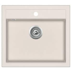 Chiuveta bucatarie EVIDO Quadro 6, 1 cuva, compozit granit, bej