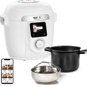 Multicooker TEFAL Cook4Me CY9621F2, 4l, 1600W, 10 programe, aplicatie 150 retete, alb
