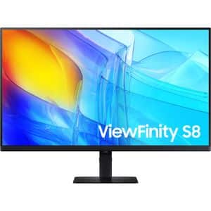 Monitor LED VA SAMSUNG ViewFinity S8 S80D 4K UHD LS27D800EAUXEN, 27", 60 Hz, HDR10, negru 