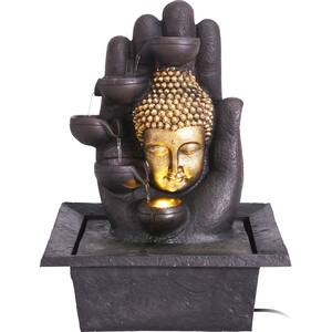 Decoratiune fantana Buddha, LED, 30 x 24 x 40 cm, multicolor