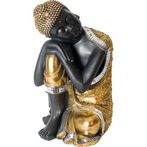 Statueta decorativa Buddha, rasina, 44 x 44 x 70 cm, auriu