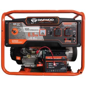 Generator electric DAEWOO GDK6500E, 6500W, 4 timpi, benzina, autonomie 20h