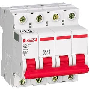 Siguranta automata modulara HIMEL HDB3WL4C32, 4P, 32A, curba C