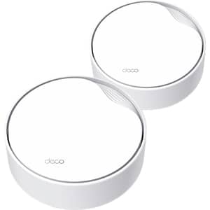 Sistem Wireless Mesh Gigabit TP-LINK Deco X50-PoE AX3000, WI-Fi 6, Dual Band 574 + 2402 Mbps, 2 Buc, alb