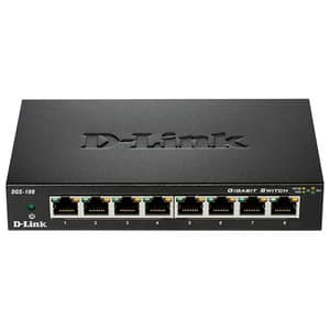 Switch D-LINK DGS-108, 8 porturi Gigabit, negru