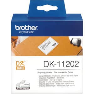 Banda etichete BROTHER DK-11202, 62 mm, 100 mm, Negru pe Alb