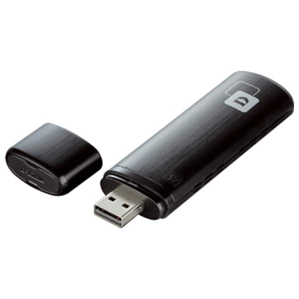 Ventilate Slump Mosque Adaptor USB Wireless D-LINK AC 1200 DWA-182, Dual-Band 300 + 867Mbps, negru