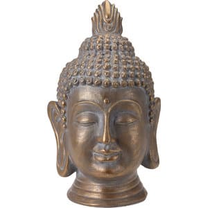 Statueta decorativa Buddha, MGO, 31 x 29 x 53 cm, auriu