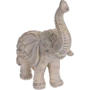 Statueta decorativa Elefant, MGO, 43 x 22 x 51 cm, crem