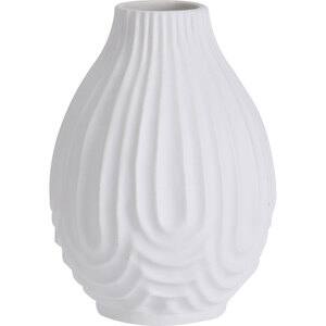 Vaza decorativa KI Andaluse, portelan, 10 x 10 x 14 cm, alb