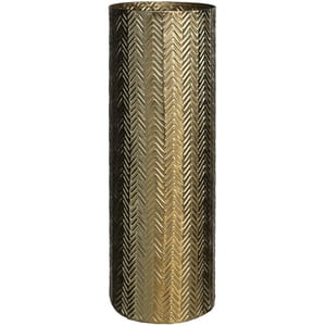 Vaza decorativa DECOR B135830, metal, 13 x 13 x 40 cm, auriu