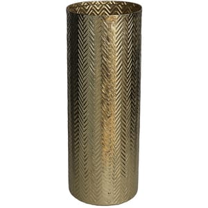 Vaza decorativa DECOR B135847, metal, 13 x 13 x 33 cm, auriu