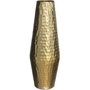 Vaza decorativa DECOR B135908, metal, 13 x 13 x 38 cm, auriu