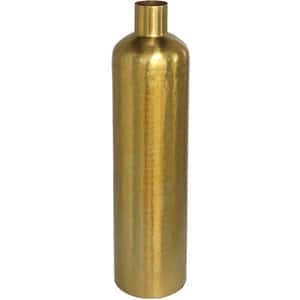 Vaza decorativa DECOR B137094, metal, 10 x 10 x 42 cm, auriu