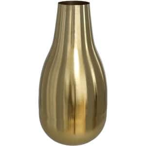 Vaza decorativa DECOR B137117, metal, 16 x 16 x 35 cm, auriu