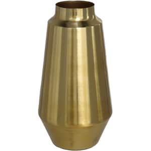 Vaza decorativa DECOR B137162, metal, 13 x 13 x 26 cm, auriu