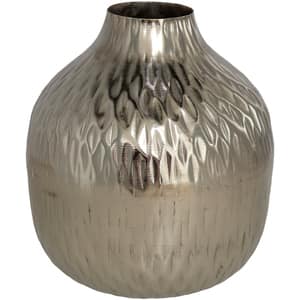 Vaza decorativa DECOR Florero, metal, 22 x 23 x 22 cm, argintiu