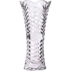 Vaza decorativa COK Abelia, sticla, 12 x 12 x 25 cm, transparent
