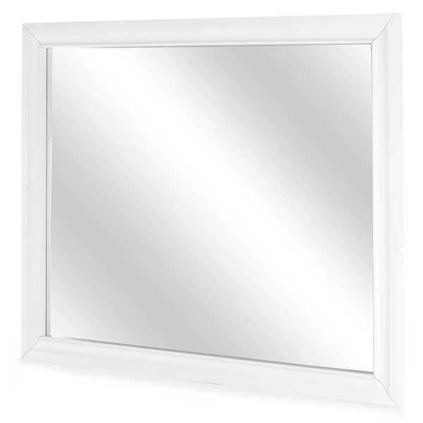 Oglinda decorativa Ryana, 104 x 93 cm, alb