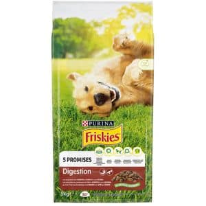 Hrana uscata pentru caini FRISKIES Digestion, Adult, Vita si miel, 9 kg