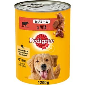 Hrana umeda pentru caini PEDIGREE, Adult, Vita in aspic, 1200g