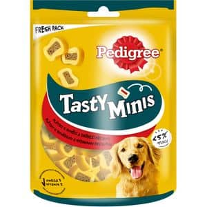 Recompensa pentru caini PEDIGREE Tasty Minis, Vita, 6 x 155g