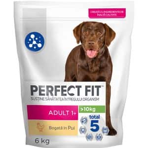 Hrana uscata pentru caini PERFECT FIT Adult 1+, Talie medie si mare, Pui, 6 kg