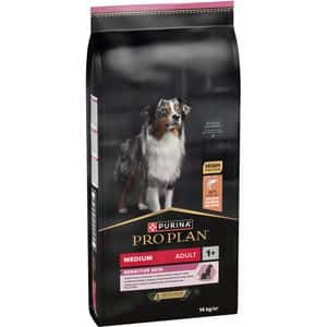 Hrana uscata pentru caini PURINA PRO PLAN Medium, Sensitive Skin, Adult, Somon, 14 kg