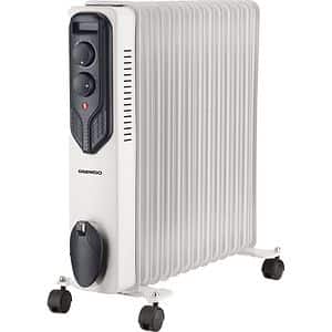 Calorifer electric DAEWOO DOW13W, 13 elementi, 3 trepte putere, 2500W, alb