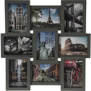 Rama foto clasica H&S COLLECTION 836320590, 45 x 45 cm, gri