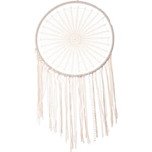 Decoratiune perete Dream Catcher, 76 x 5 x 160 cm, bumbac, bej
