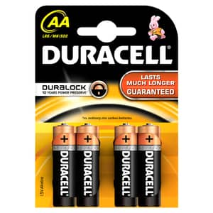 Falsehood rush Tragic Baterii DURACELL AAAK4 Basic Duralock, 4 bucati