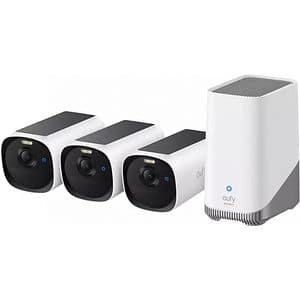 Kit supraveghere video EUFY eufyCam E40, 3 camere, 2K QHD, alb