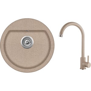 Pachet chiuveta EVIDO ECO1SSETM, 1 cuva, compozit granit + baterie, avena