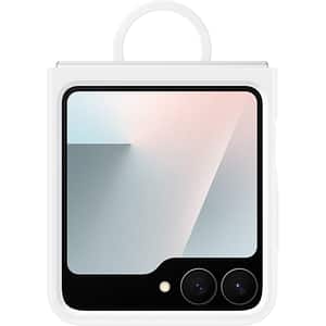 Husa telefon SAMSUNG Silicon Case pentru Galaxy Z Flip7 FE, EF-PF741TWEGWW, alb