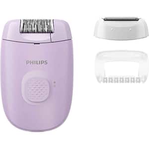 Epilator PHILIPS Seria 2000 BRE237/00, 1 viteza, 2 accesorii, retea, lila