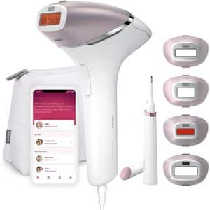 Epilator IPL PHILIPS Lumea Seria 8000 BRI949/00, 450.000 de impulsuri, 4 accesorii + trimmer, retea, SenseIQ, argintiu