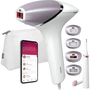 Epilator IPL PHILIPS Lumea Seria 8000 BRI949/00, 450.000 de impulsuri, 4 accesorii + trimmer, retea, SenseIQ, argintiu