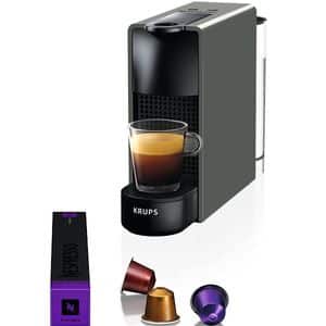 Espressor capsule NESPRESSO Essenza Mini XN110B10, 0.6l, 1300W, 19 bar, gri inchis-negru