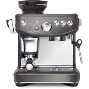 Espressor manual SAGE Barista Impress SES876BST, 2l, 1850W, 15 bar, sistem termic Thermocoil, gri inchis-negru