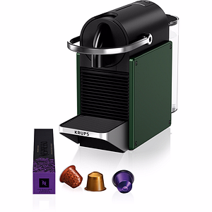 Espressor capsule NESPRESSO Pixie XN306310, 1l, 1260W, 19 bar, verde inchis-negru