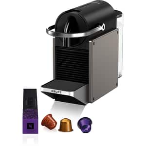 Espressor capsule NESPRESSO Pixie XN306T10, 1l, 1260W, 19 bar, titanium-negru