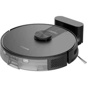Aspirator robot EZVIZ RE4, 0.35l, 24.1V, autonomie max 240 min, Wi-Fi, functie mop, negru