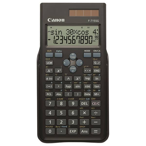 Refine linen Coherent Calculator stiintific CANON F-715SG, 10+2 (calcule interne cu pana la 16  cifre), negru