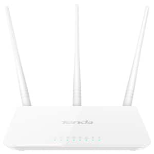 Router Wireless TENDA F3 N300, 300 Mbps, WAN, LAN, alb