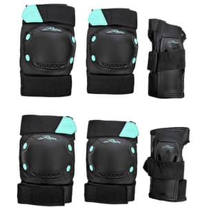Set protectie RAVEN Dexard coate, genunchi si brate, marimea L, negru-verde