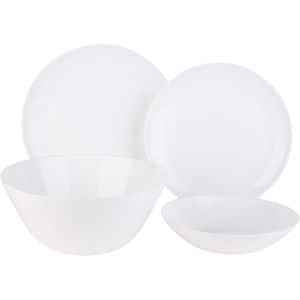 Set de masa MYRIA MC4044, 19 piese, sticla opal, alb