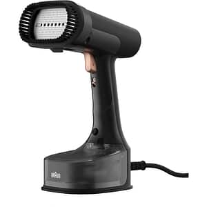 Aparat de calcat vertical cu abur BRAUN GS7077BK, 1600W, 35g/min, 250ml, talpa Dual FreeGlide 3D, negru